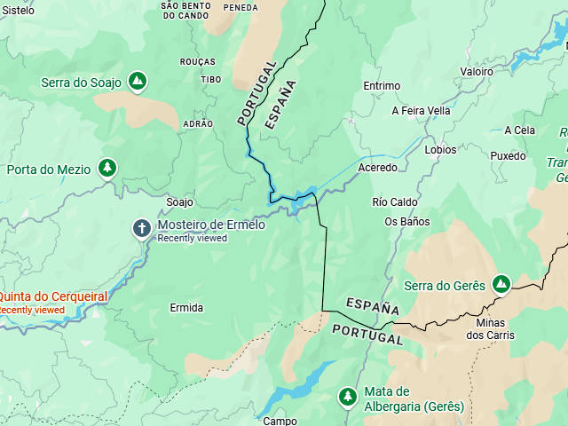 Mapa do Parque da Peneda-Gerês em Arcos de Valdevez, distrito de Viana do Castelo, Alto Minho &copy; / Turismo Porto e Norte, ilustração