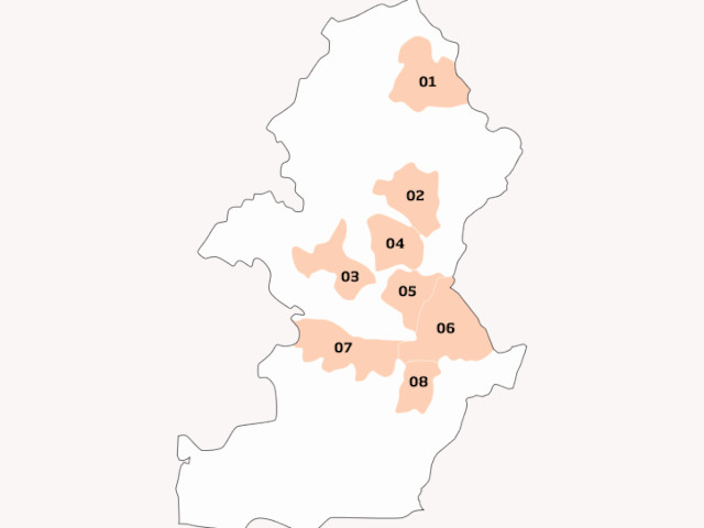 Mapa das Sub-regiões dos Vinhos do Alentejo &copy; Internet, ilustração