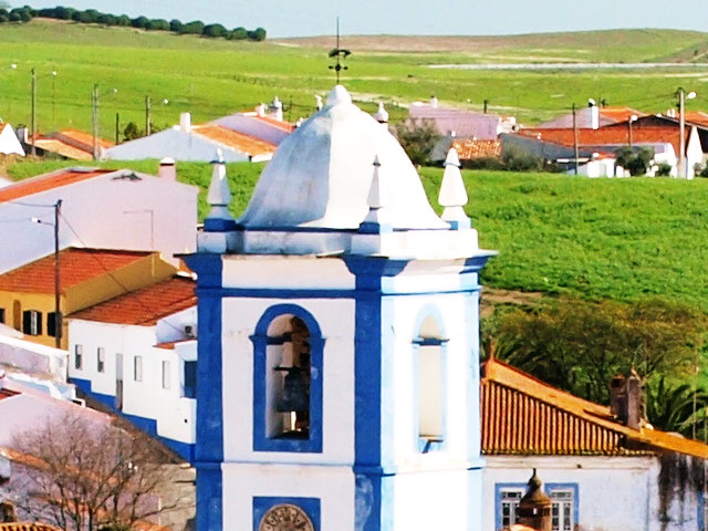 Vista de Aljustrel (Distrito de Beja), no Baixo Alentejo &copy; /Wikipedia, ilustração
