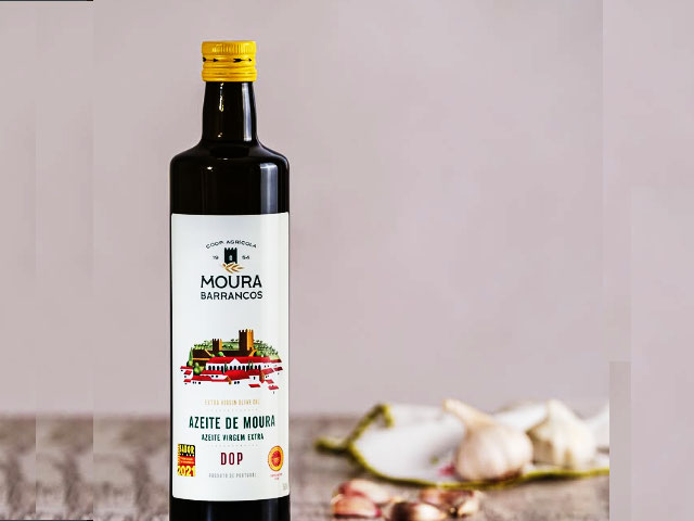 Azeite de Barrancos, comercializado como Azeite Moura DOP, Barrancos (Distrito de Beja), no Baixo Alentejo &copy; Internet, ilustração