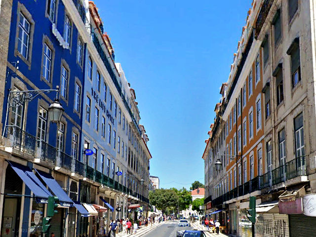 Rua Áurea (Rua do Ouro), Baixa de Lisboa © Google Earth Pro