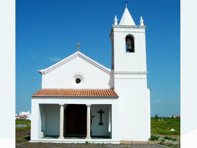Matriz da freguesia da Luz, Mourão (Distrito de Évora), no Alentejo Central &copy; CMM, ilustração
